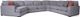Decor-Rest® Furniture LTD 2786 4 Piece Gray Sectional-0