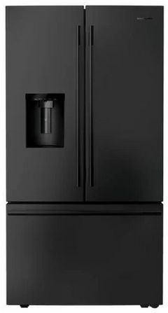 KitchenAid® 36" 30 Cu. Ft. Black French Door Refrigerator with with Exterior Water and Ice