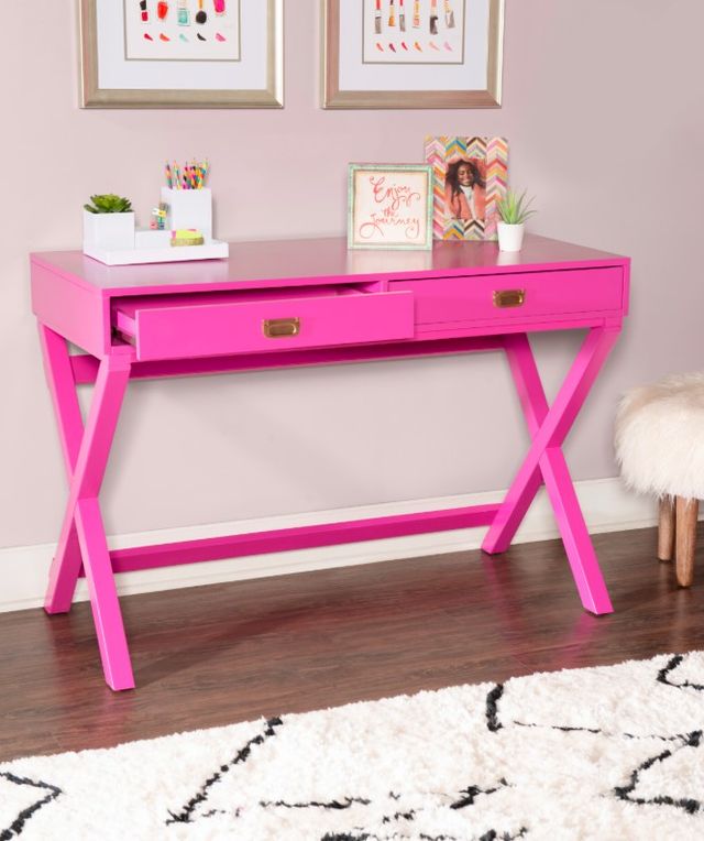 Linon Peggy Raspberry Pink Writing Desk-1