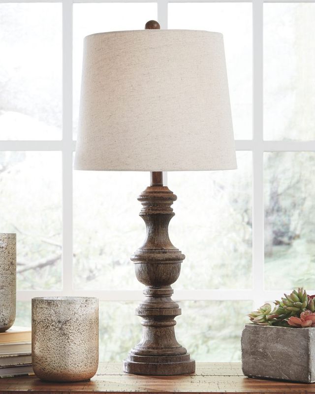 Signature Design by Ashley® Magaly Set of 2 Brown Poly Table Lamps-3