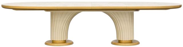 Michael Amini® Scotts Square Light Champagne Oval Dining Table-1