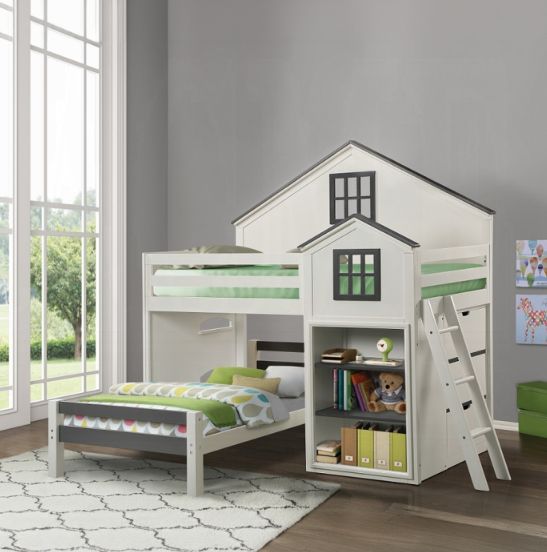 ACME Furniture Ratana Gray/White Cabinet-1