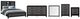 Global Furniture USA Lisbon 5-Piece Black/Gray Queen Bookcase Bedroom Set-0