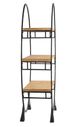 A & B Home Wilton Black/Natural Book Shelf -2