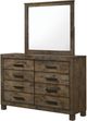 Coaster® Woodmont Rustic Golden Brown Dresser with Mirror -2