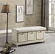 Homelegance® Woodwell Distressed White Lift Top Storage Bench-1