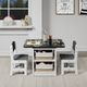 Donco Kids Art & Play 3-Piece Black/White Kids Table Set-1