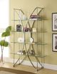 Coaster® Larson Chrome/Clear 4-Tier Bookcase-1
