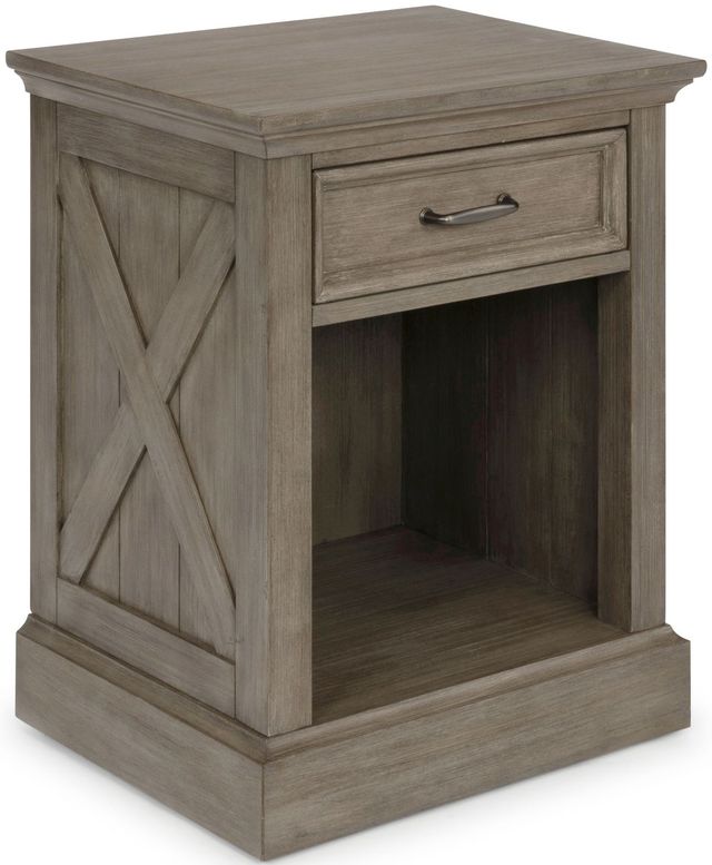 homestyles® Mountain Lodge Gray Nightstand-1