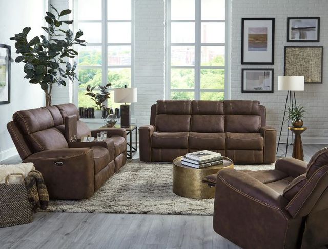 Behold™ Home Telluride Chocolate Power Reclining Console Loveseat-1