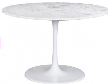 Zuo® Modern Phoenix Marbel Top Dining Table with White Base-1