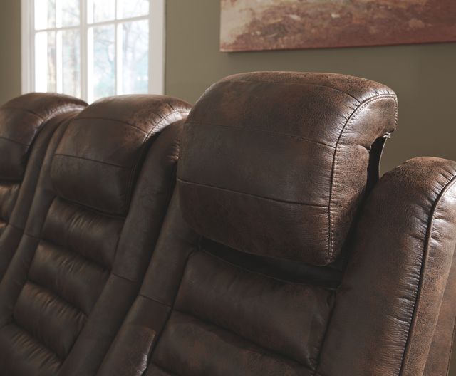 Signature Design by Ashley® Game Zone Bark Power Reclining Sofa with Adjustable Headrest-3