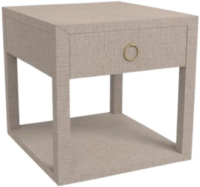Bassett® Furniture Ventura Raffia Sand Grey End Table-0