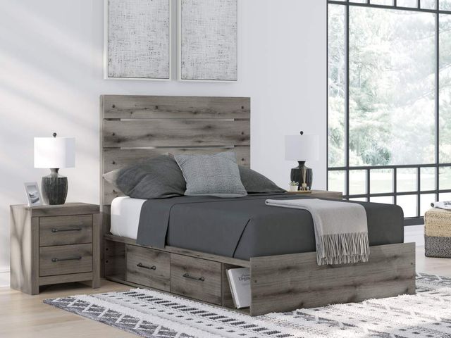 Signature Design by Ashley® Graystorm Brown Gray King Panel Bed with Storage-1