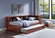 Homelegance® Rowe Dark Cherry Youth Twin Bookcase Corner Platform Bed with Twin Trundle-1