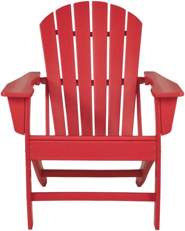 Signature Design by Ashley® Sundown Treasure Red Plastic Outdoor Adirondack Chair-1