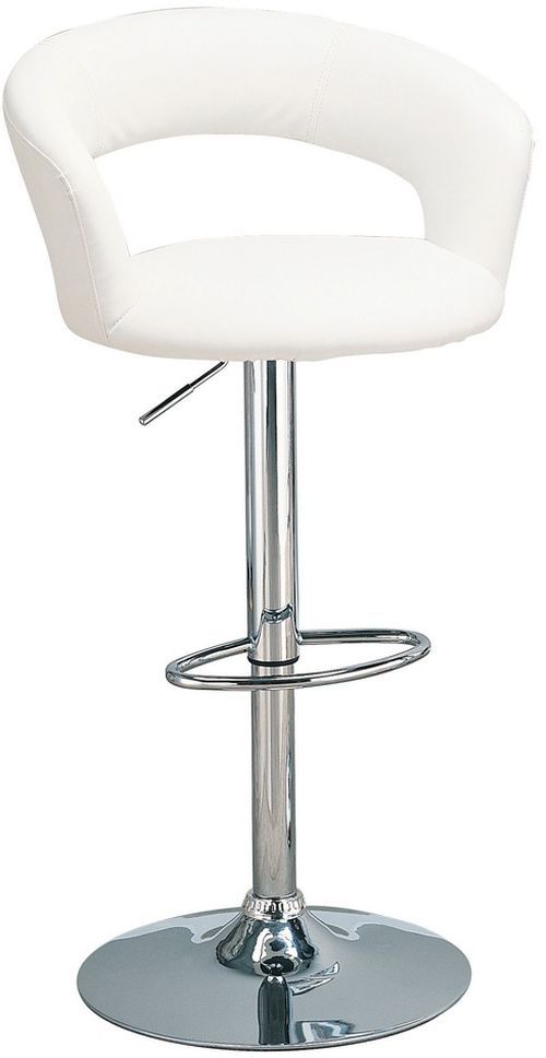 Coaster® Barraza White/Chrome Adjustable Bar Stool-0