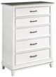 Mazin Furniture Chesterton Antique White/Dark Brown Chest-0