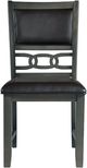 Elements International Amherst Dark Gray Dining Side Chairs-1