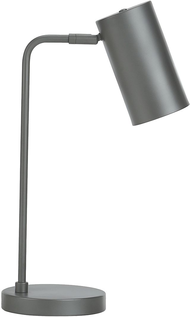 Monarch Specialties Inc. 18"H Grey Metal Table Lamp-0