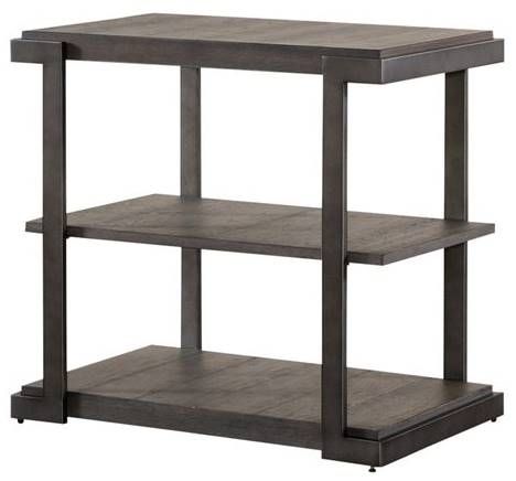 Liberty Furniture Modern View Gauntlet Gray Tiered End Table