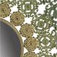 A & B Home Mcguire Blue/Green/Ivory Medallion Mirror-2