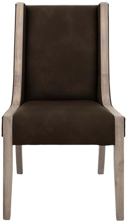 International Furniture Direct Balam Brown/Stained White Side Chair-3