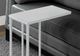 Monarch Specialties Inc. White Metal Frosted Glass Top Accent Table-2
