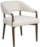 Uttermost® Austell Cream/Walnut Shearling Dining Chair-0