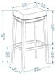 Linon Claridge Brown/Natural Bar Stool-2
