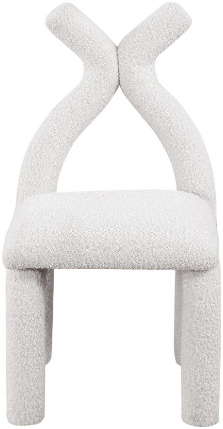 Meridian Furniture Xena Cream Upholstered Dining Side Chair-1