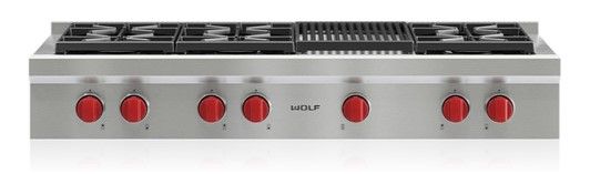 Wolf® 48" Liquid Propane Stainless Steel Rangetop