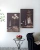 A & B Home 2-Piece Black/White Eiffel Led Wall Print Set-5
