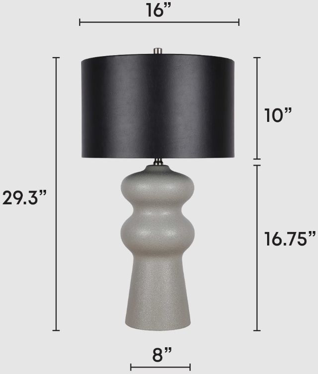 Classy Living Echo Essence Textured Gray Table Lamp-1