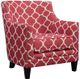 Elements International Dinah Patio Red Accent Chair-1