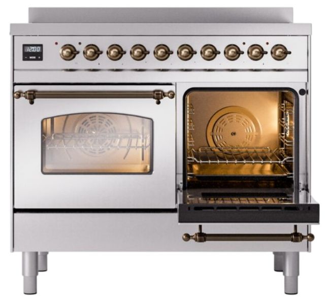 Ilve® Nostalgie II Series 40" Stainless Steel Pro Style Induction Range-3