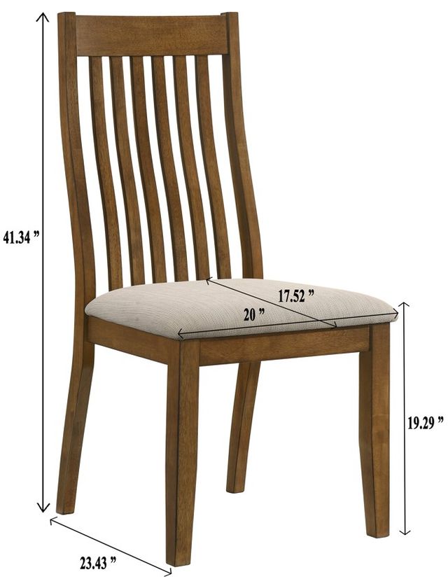 Crown Mark Glendale Beige/Brown Dining Side Chair-2