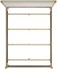 Elements International Jonas Natural/White Full Upholstered Panel Bed-4