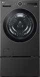 WM6998HBA | WDP6B - LG 5.0 Cu. Ft. Black Steel Washer Dryer Combo WITH PEDESTAL!-0