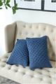A & B Home Blue 14"x20" Knit Throw Pillow-4