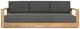 Dovetail Furniture Darlene Charcoal/Natural Fabric/Teak Outdoor Sofa -1