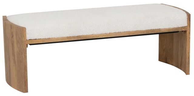 Powell® Walden Brown/Cream Upholstered Bench-0