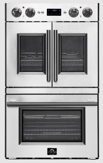 FORNO® Gallico 30" Stainless Steel Double Electric Wall Oven-0