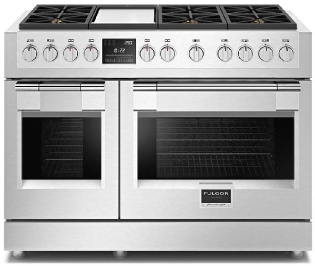 Fulgor Milano Sofia 48" Stainless Steel Pro Style Dual Fuel Range-0