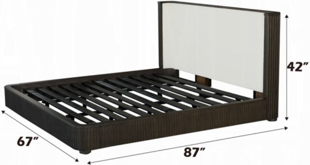 ACME Furniture Clayten Espresso Queen Upholstered Panel Bed-2