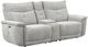Homelegance® Tesoro Mist Gray Power Double Reclining Loveseat with Center Console and Power Headrests-0