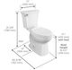 American Standard Edgemere® White Two-Piece Chair-Height Elongated Toilet Less Seat 1.28 gpf/4.8 Lpf-3