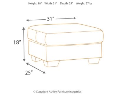 Signature Design by Ashley® Darcy Cobblestone Ottoman-1