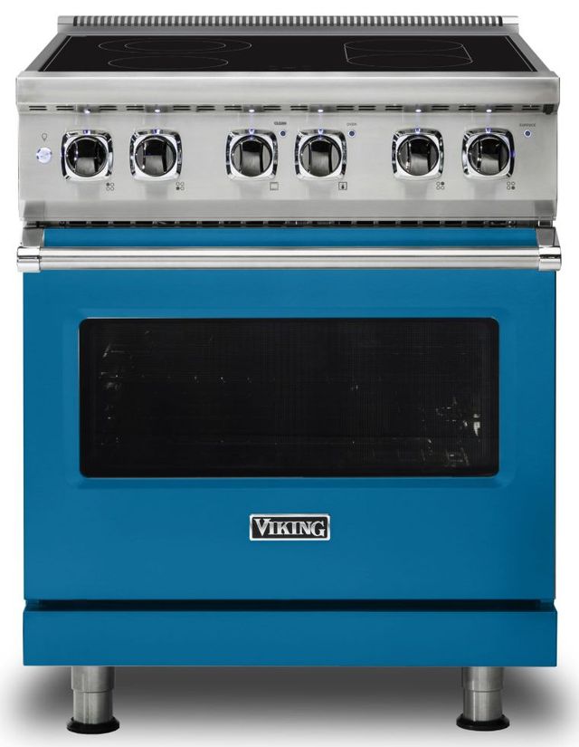 Viking® 5 Series 30" Alluvial Blue Slide In Electric Range-0