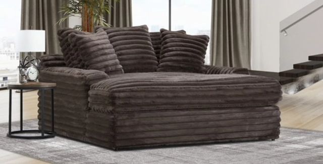 American Wholesale Furniture Jenna Chocolate Mega Chaise-1